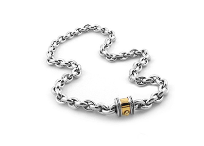 Two Tone Plated Mens Belcher Chain